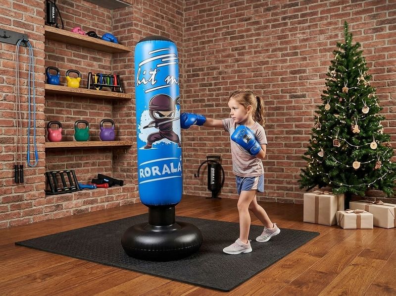 Wall-mount music boxing machine with RGB lights and HD display